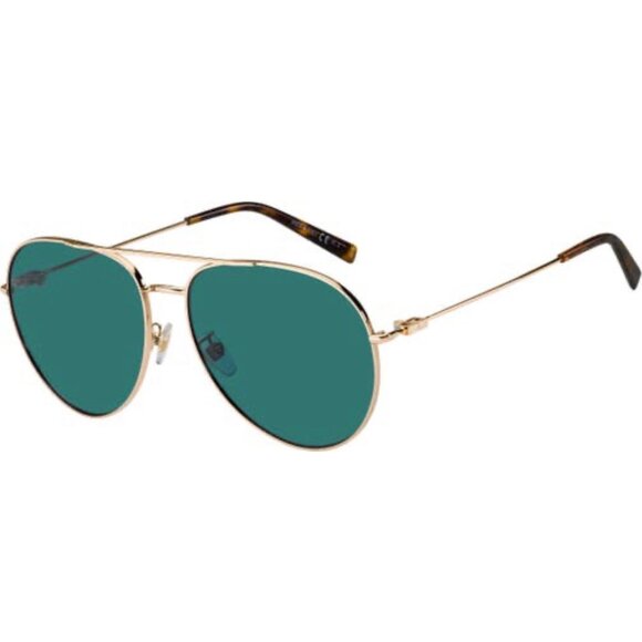 Givenchy Blue & Gold Aviator Sunglasses 61MM - Picture 3 of 7